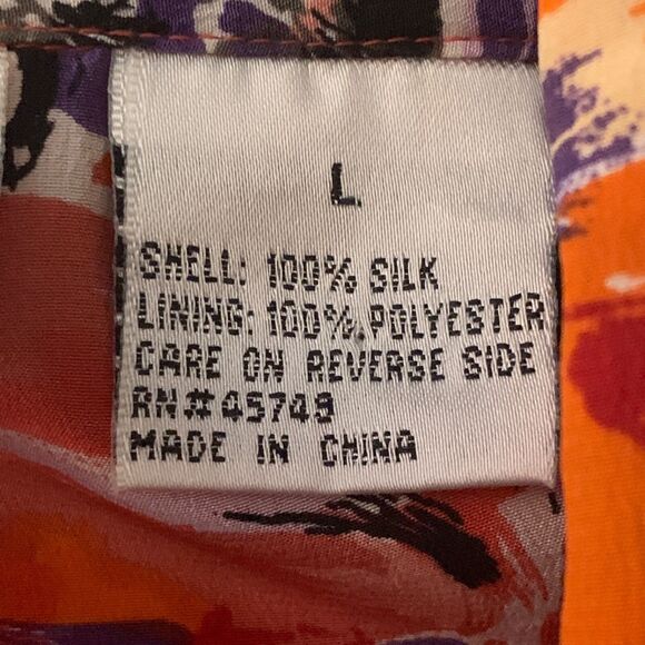 Vintage Silk Bomber Jacket LG Women's Long Sleeves Art to Wear Lightweight Coat - Picture 13 of 14